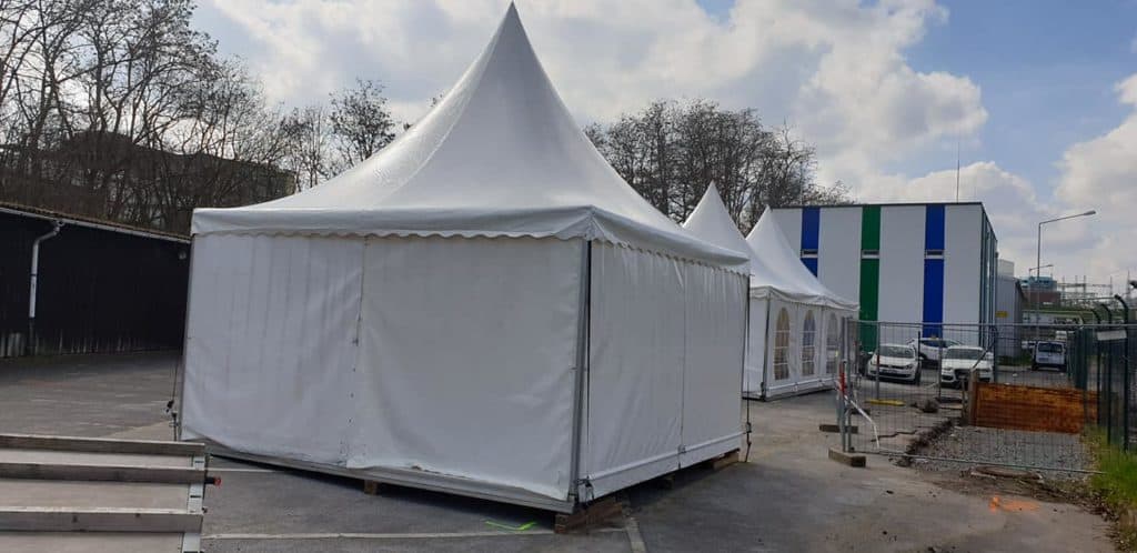 Testzentrum Corona Zelte Pförtner